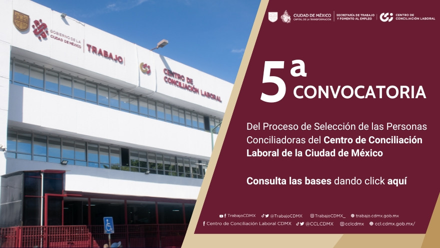 QUINTA CONVOCATORIA Proceso de Selección de Personas Conciliadoras